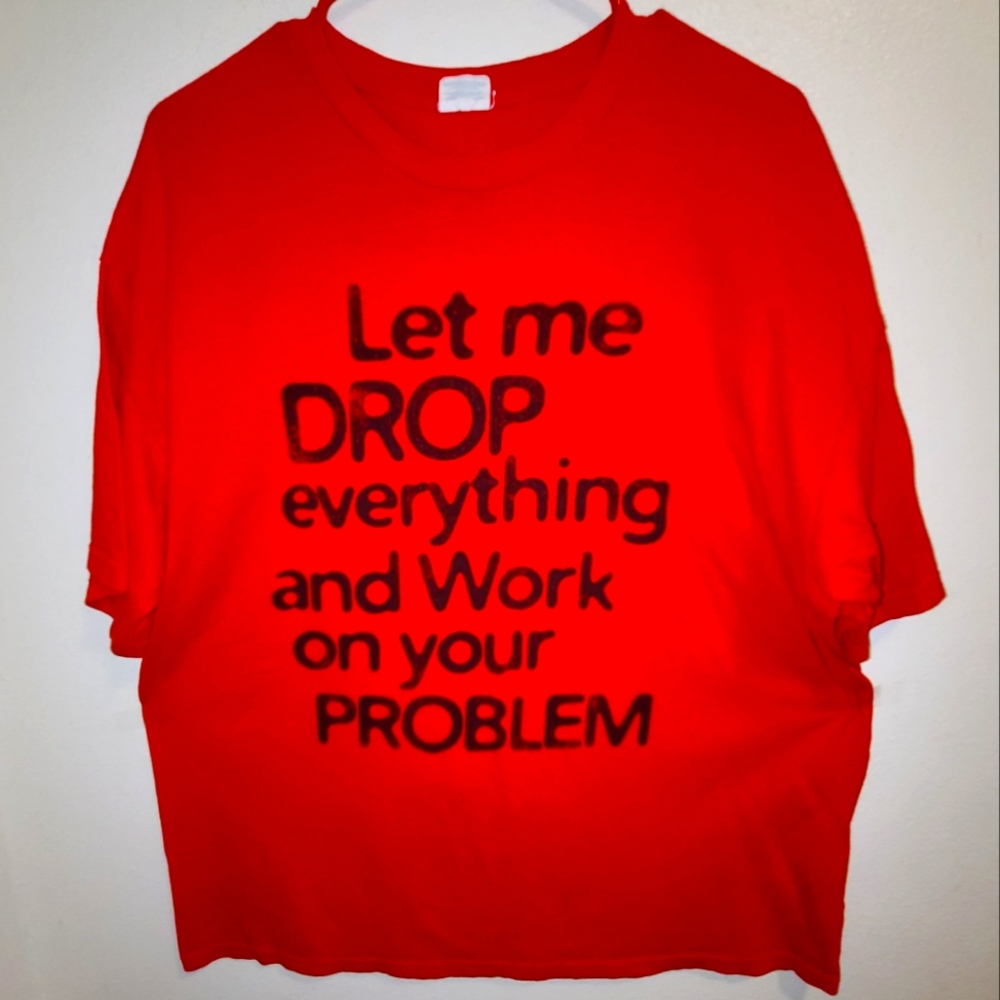 Red Funny T-Shirt with Bold Text
